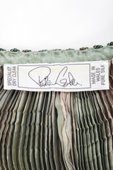 Recess Los Angeles Vintage Patricia Lester Ocean Seagrass Pleated Silk Dress