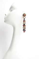 Vintage Rainbow Rhinestone Ball Drop Earrings on mannequin at Recess Los Angeles