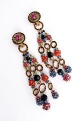 Vintage Rainbow Rhinestone Ball Drop Earrings at Recess Los Angeles