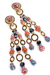 Vintage Rainbow Rhinestone Ball Drop Earrings at Recess Los Angeles