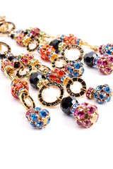 Vintage Rainbow Rhinestone Ball Drop Earrings detail at Recess Los Angeles