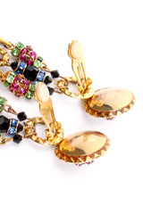 Vintage Rainbow Rhinestone Ball Drop Earrings clip back at Recess Los Angeles