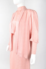 Recess Designer Consignment Vintage Millennial Pink Silk Three-Piece Halter Skirt Set Los Angeles Resale