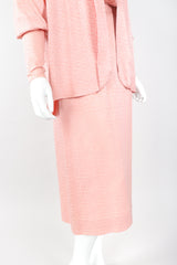 Recess Designer Consignment Vintage Millennial Pink Silk Three-Piece Halter Skirt Set Los Angeles Resale