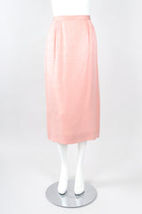 Recess Designer Consignment Vintage Millennial Pink Silk Three-Piece Halter Skirt Set Los Angeles Resale