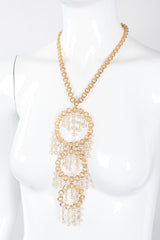 Tiered Pearl Hoop Pendant