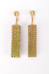 Recess Los Angeles Vintage Unsigned Crystal Rhinestone Cage Cuboid Earrings