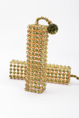 Recess Los Angeles Vintage Unsigned Crystal Rhinestone Cage Cuboid Earrings