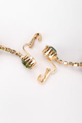 Recess Los Angeles Vintage Unsigned Crystal Rhinestone Cage Cuboid Earrings