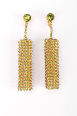 Recess Los Angeles Vintage Unsigned Crystal Rhinestone Cage Cuboid Earrings