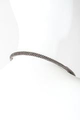 Recess Designer Consignment Vintage Alexis Kirk Unsigned Silver Pewter Egyptian Revival Collar Necklace Los Angeles Resale