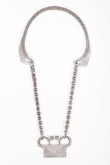 Recess Designer Consignment Vintage Alexis Kirk Unsigned Silver Pewter Egyptian Revival Collar Necklace Los Angeles Resale