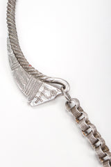 Recess Designer Consignment Vintage Alexis Kirk Unsigned Silver Pewter Egyptian Revival Collar Necklace Los Angeles Resale