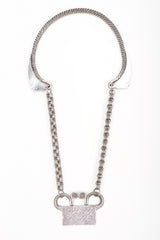 Recess Designer Consignment Vintage Alexis Kirk Unsigned Silver Pewter Egyptian Revival Collar Necklace Los Angeles Resale