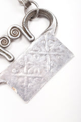 Recess Designer Consignment Vintage Alexis Kirk Unsigned Silver Pewter Egyptian Revival Collar Necklace Los Angeles Resale