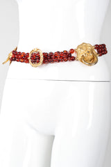 Recess Los Angeles Vintage Unsigned Tiger Door Knocker Bead Belt