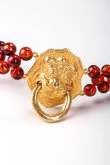 Recess Los Angeles Vintage Unsigned Tiger Door Knocker Bead Belt