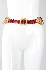 Recess Los Angeles Vintage Unsigned Tiger Door Knocker Bead Belt