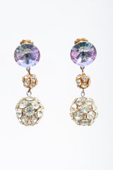 Recess Los Angeles Vintage Iridescent Rhinestone Crystal Disco Ball Drop Earrings