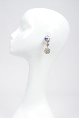 Recess Los Angeles Vintage Iridescent Rhinestone Crystal Disco Ball Drop Earrings