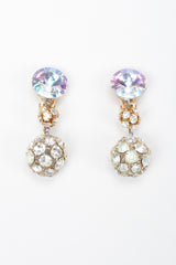 Recess Los Angeles Vintage Iridescent Rhinestone Crystal Disco Ball Drop Earrings
