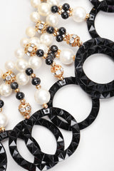 Recess Los Angeles Vintage Pearl Lucite Ring Collar Necklace