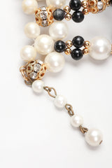 Recess Los Angeles Vintage Pearl Lucite Ring Collar Necklace