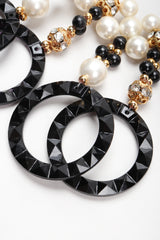 Recess Los Angeles Vintage Pearl Lucite Ring Collar Necklace