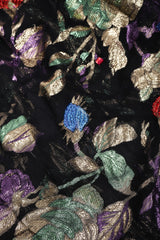 Recess Los Angeles Vintage Jerry Sherman Sheer Metallic Lamé Floral Cocoon Cardigan Jacket