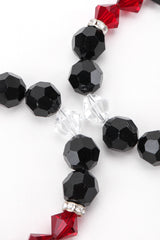 Recess Los Angeles Vintage Unsigned Crystal Bead Hoop Earrings