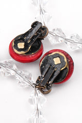 Recess Los Angeles Vintage Unsigned Crystal Bead Hoop Earrings