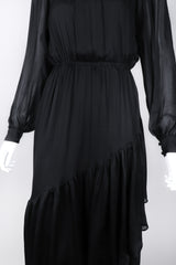 Recess Los Angeles Vintage Egyptian Beaded Collar Silk Chiffon Dress