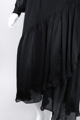 Recess Los Angeles Vintage Egyptian Beaded Collar Silk Chiffon Dress