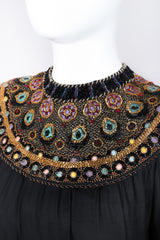 Recess Los Angeles Vintage Egyptian Beaded Collar Silk Chiffon Dress