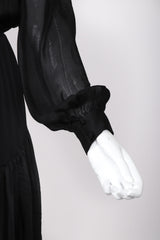 Recess Los Angeles Vintage Egyptian Beaded Collar Silk Chiffon Dress