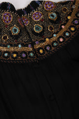 Recess Los Angeles Vintage Egyptian Beaded Collar Silk Chiffon Dress