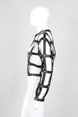 Recess Los Angeles Vintage Leather Cage Bondage Bomber Jacket