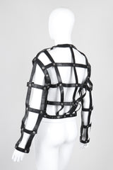 Recess Los Angeles Vintage Leather Cage Bondage Bomber Jacket