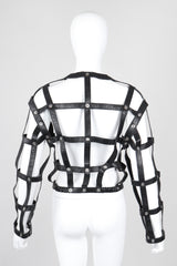 Recess Los Angeles Vintage Leather Cage Bondage Bomber Jacket