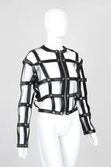 Recess Los Angeles Vintage Leather Cage Bondage Bomber Jacket