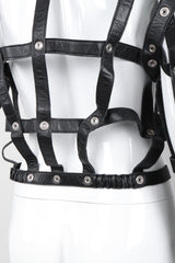 Recess Los Angeles Vintage Leather Cage Bondage Bomber Jacket
