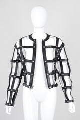 Recess Los Angeles Vintage Leather Cage Bondage Bomber Jacket
