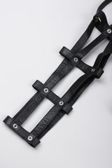 Recess Los Angeles Vintage Leather Cage Bondage Bomber Jacket