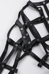 Recess Los Angeles Vintage Leather Cage Bondage Bomber Jacket