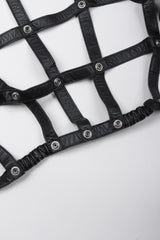 Recess Los Angeles Vintage Leather Cage Bondage Bomber Jacket