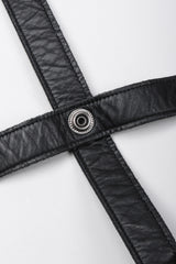 Recess Los Angeles Vintage Leather Cage Bondage Bomber Jacket