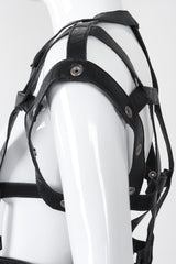 Recess Los Angeles Vintage Leather Cage Bondage Bomber Jacket