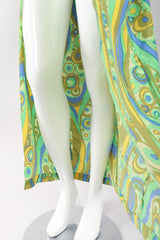 Recess Los Angeles Vintage 60s Mod Print Hooded Kimono Duster Robe