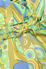 Recess Los Angeles Vintage 60s Mod Print Hooded Kimono Duster Robe