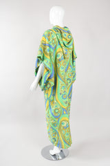 Recess Los Angeles Vintage 60s Mod Print Hooded Kimono Duster Robe